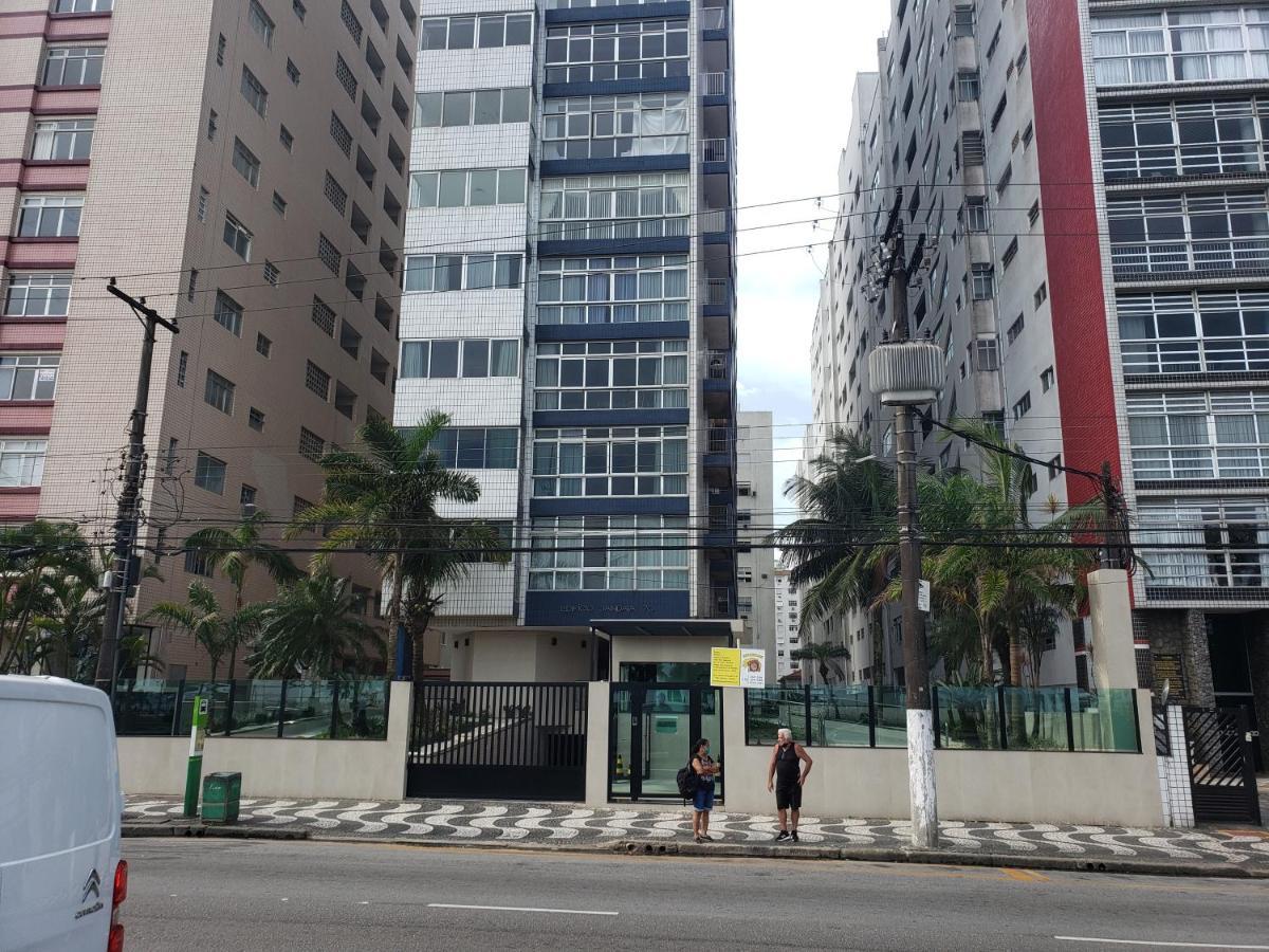 Apto Gonzaga Frente ao Mar Wi-Fi Santos (Sao Paulo) Exterior foto